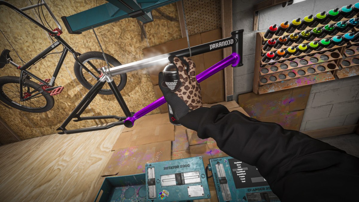 VMX multiplayer skatepark session with gesture-based tricks