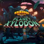 Walkabout Mini Golf Escape from Planet Xylodon key art with alien plant world.