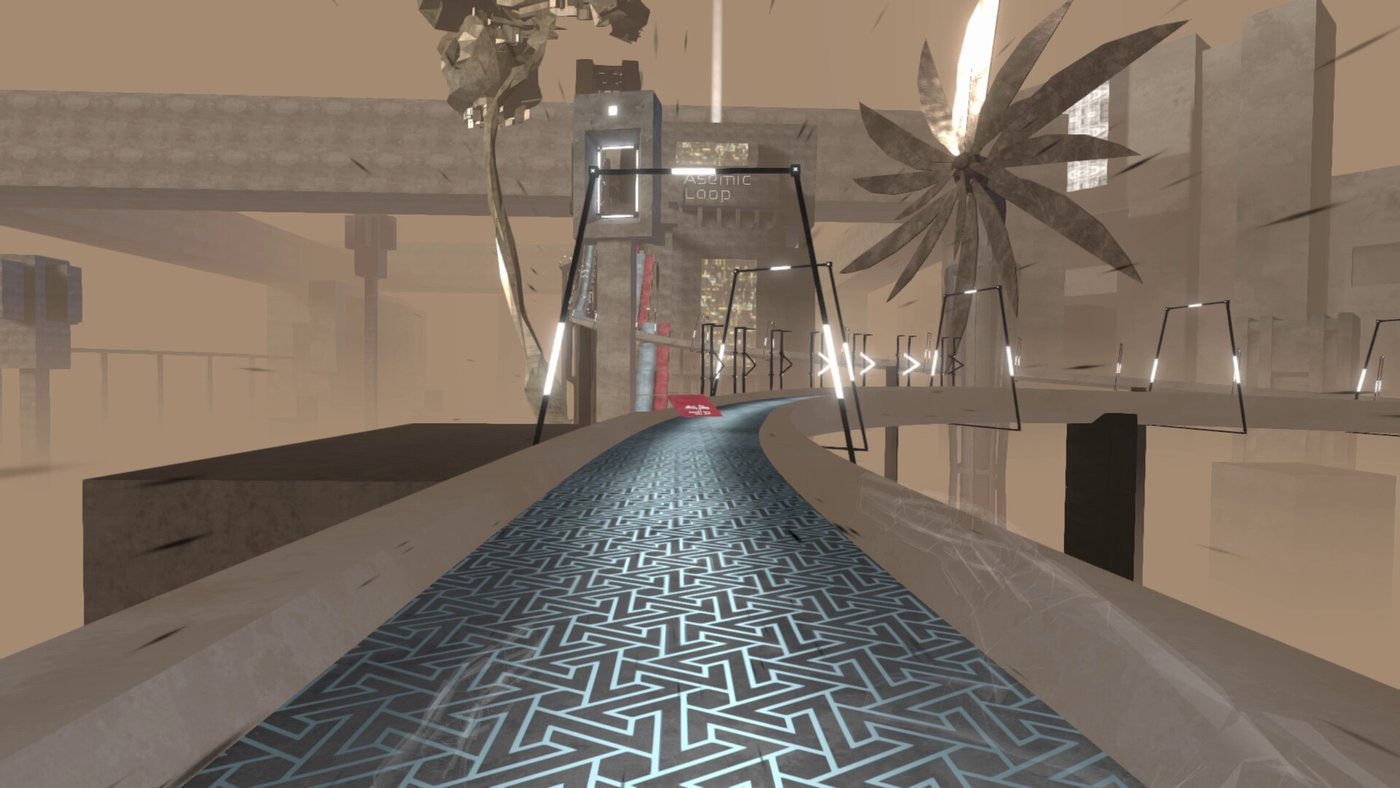 ZipRush track builder and parkour-style void course