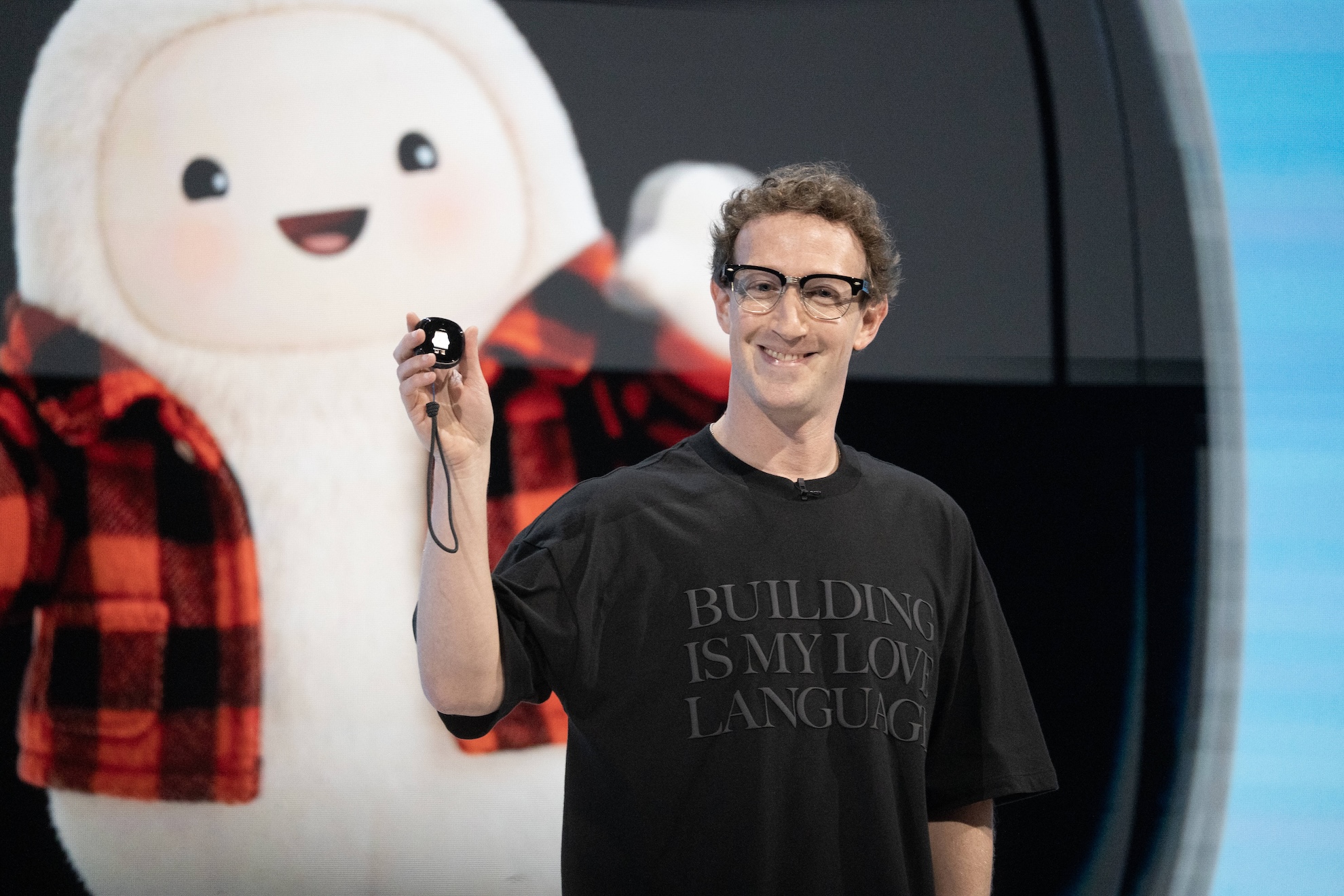 Mark Zuckerberg presents Muse Charm on stage at Meta Connect 2026