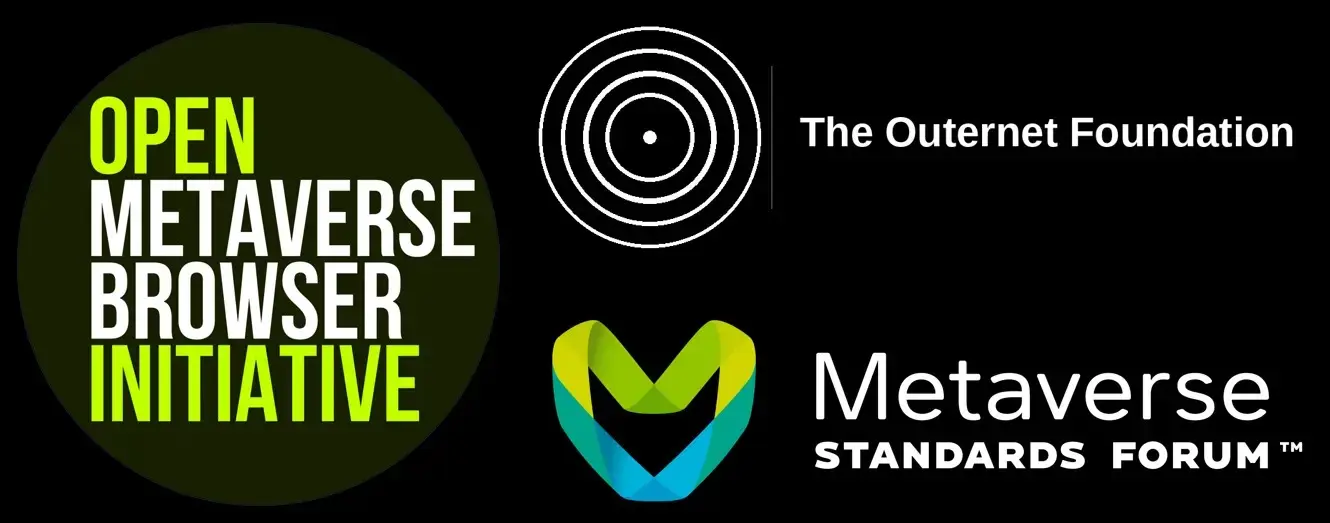 OMBI, Metaverse Standards Forum, and Outernet Foundation logos