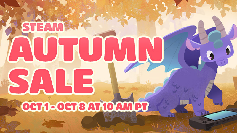 Official Steam Autumn Sale 2026 banner with dates October 1 to 8