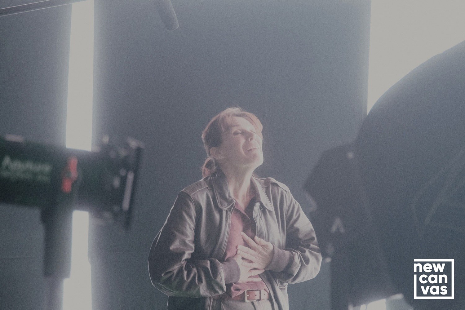 Diana Glenn as Veronica Coltrane on set during Coltrane production