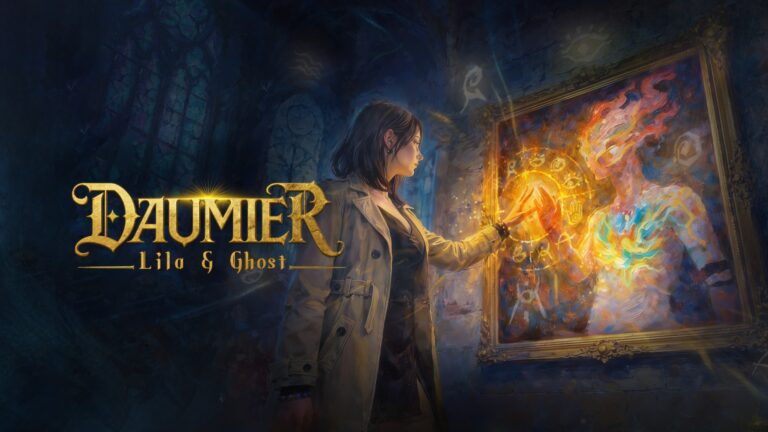 Daumier: Lila & Ghost key art showing co-op gallery adventure on Meta Quest