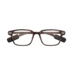 Even G2 Frame B smart glasses in Brown 2 tortoiseshell, front view with temples folded