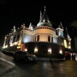 The Magic Castle in Hollywood at night, exterior view