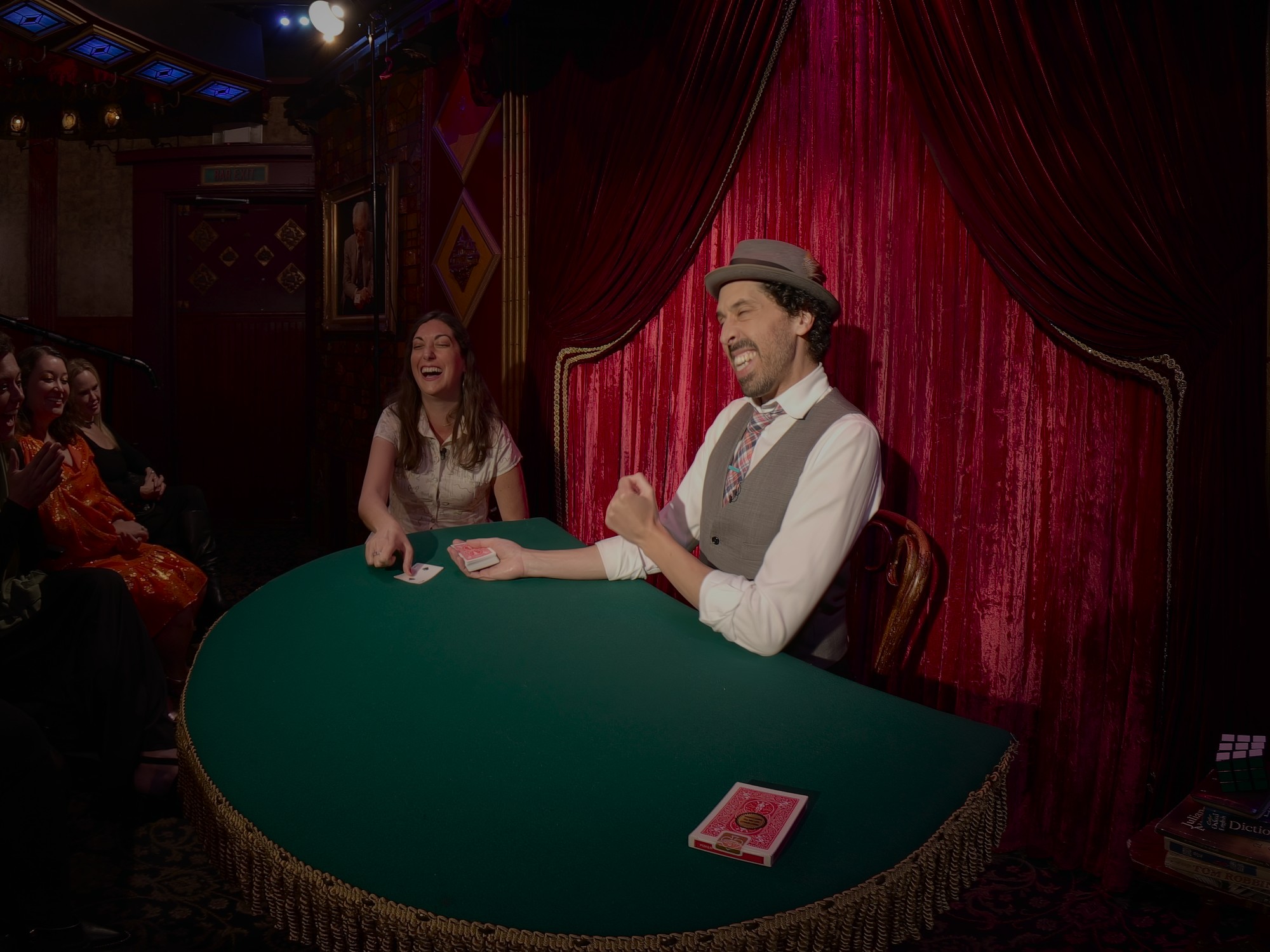 Close-up performance still from You Are Here at the Magic Castle