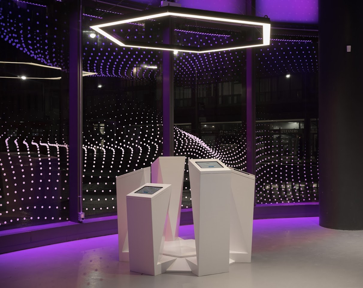 Sandbox VR players in a free-roam holodeck experience