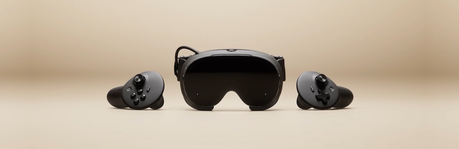 Wide product view of the Steam Frame VR headset