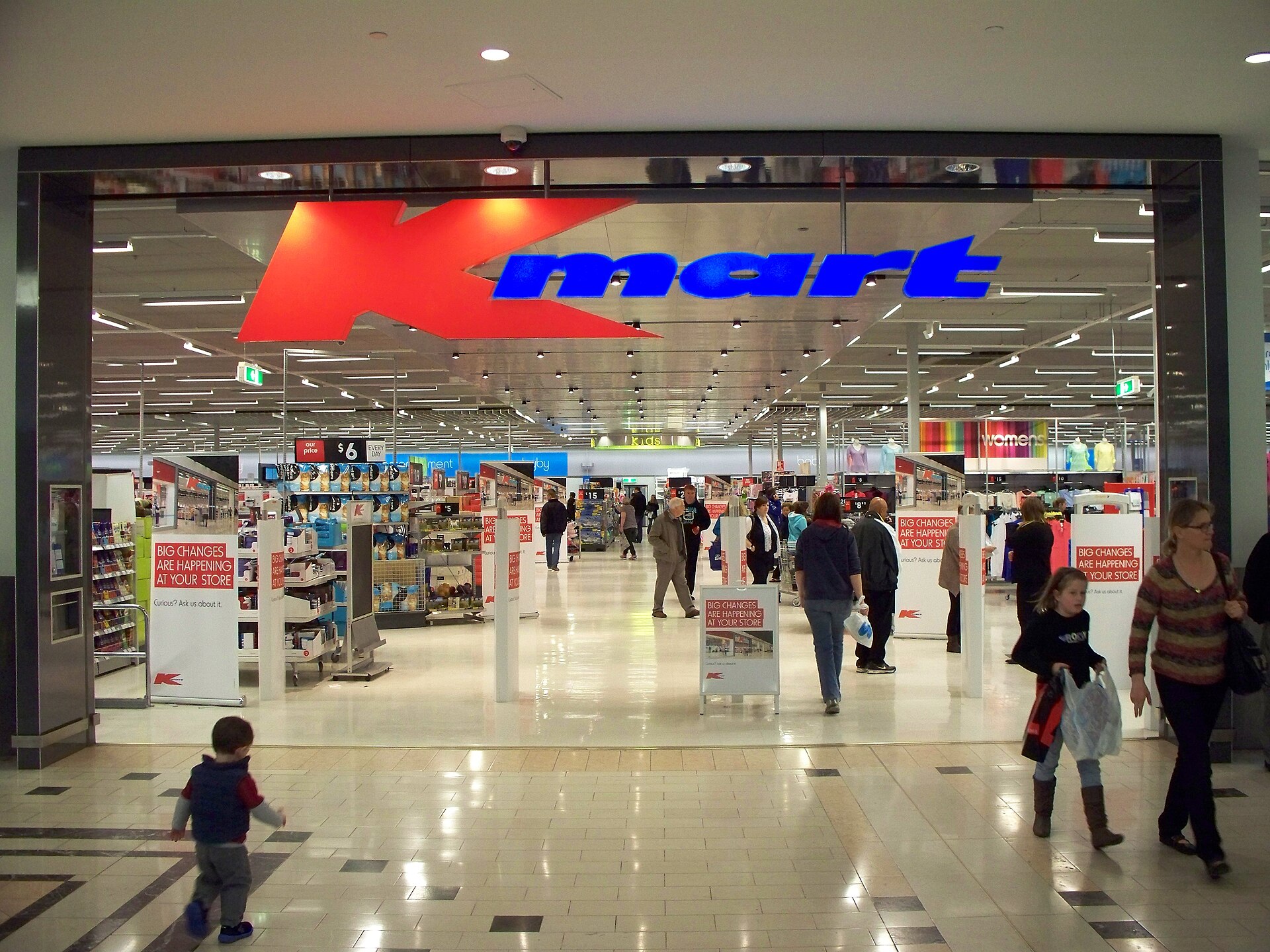 Kmart store entrance inside Eastland Shopping Centre, Ringwood, Melbourne