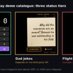 Three L+R Meta Ray-Ban Display demo lens previews: Calculator, Dad Jokes and Flight Status