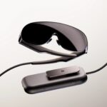 Meta VR Glasses product shot showing the roughly 100-gram glasses-style VR headset with open sides