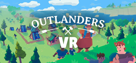 Outlanders VR key art showing the cozy VR town-building game from Mucho Games