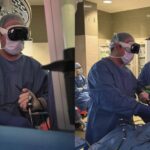 Pitt neurosurgeon wearing Apple Vision Pro during endoscopic endonasal pituitary surgery (Shanahan et al., CC BY 4.0)