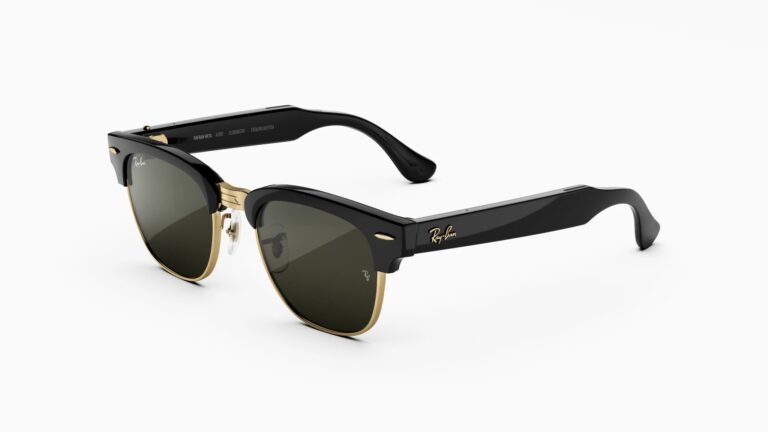 Ray-Ban Meta Audio Clubmaster glasses, camera-free AI audio glasses product photo from Meta