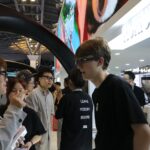 Rokid smart glasses on exhibit at an industry event