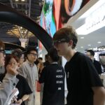 Rokid smart glasses on display at the Rokid booth at WAIC 2025 in Shanghai