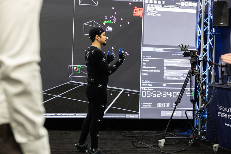 Motion-capture demonstration floor at SIGGRAPH 2023; Wikimedia Commons Creative Commons Attribution-ShareAlike 4.0