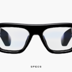 Snap SPECS augmented reality glasses shown from the front in black frames with clear see-through lenses