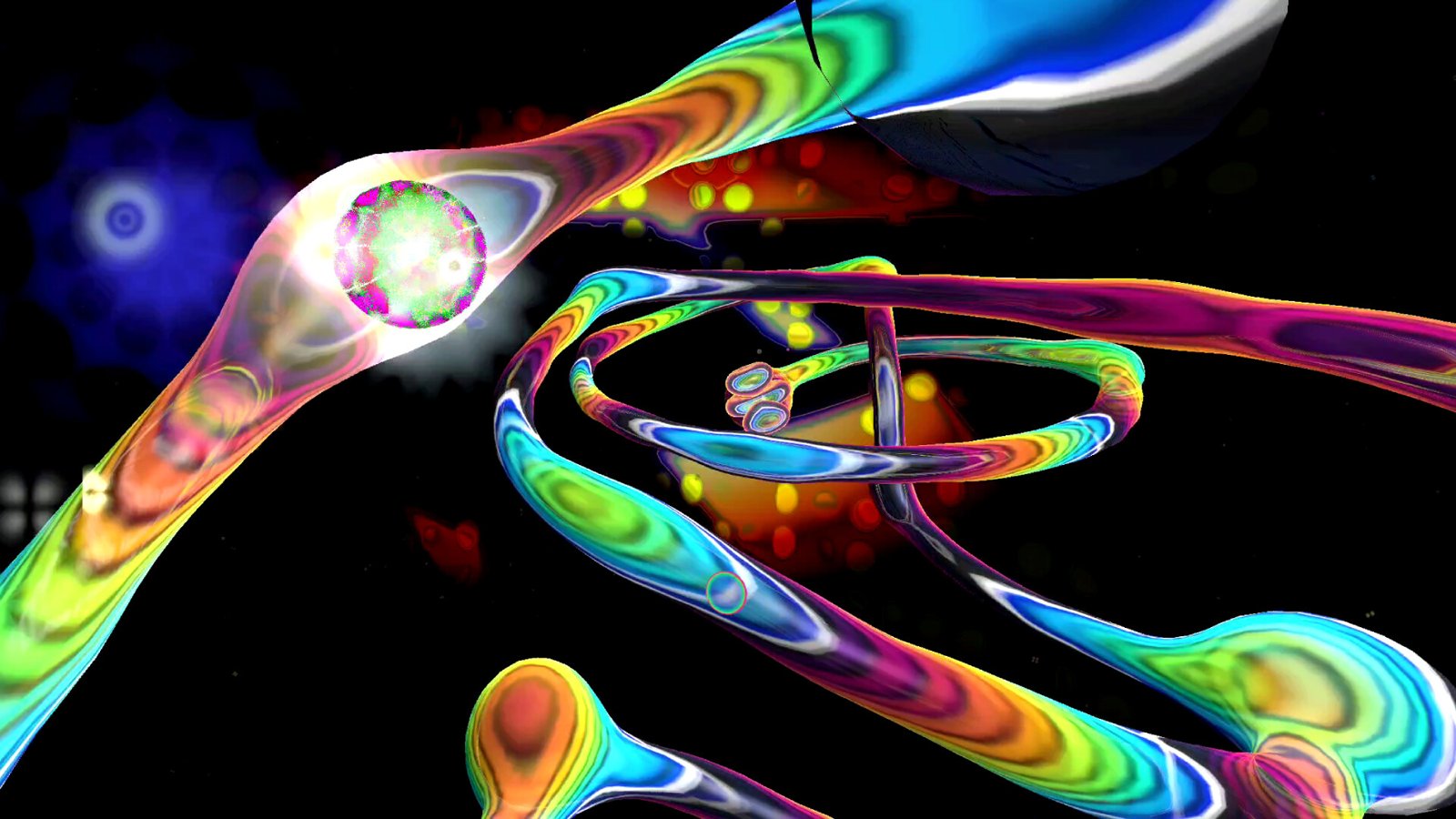 Squingle Arcade screenshot showing a floating, morphing maze