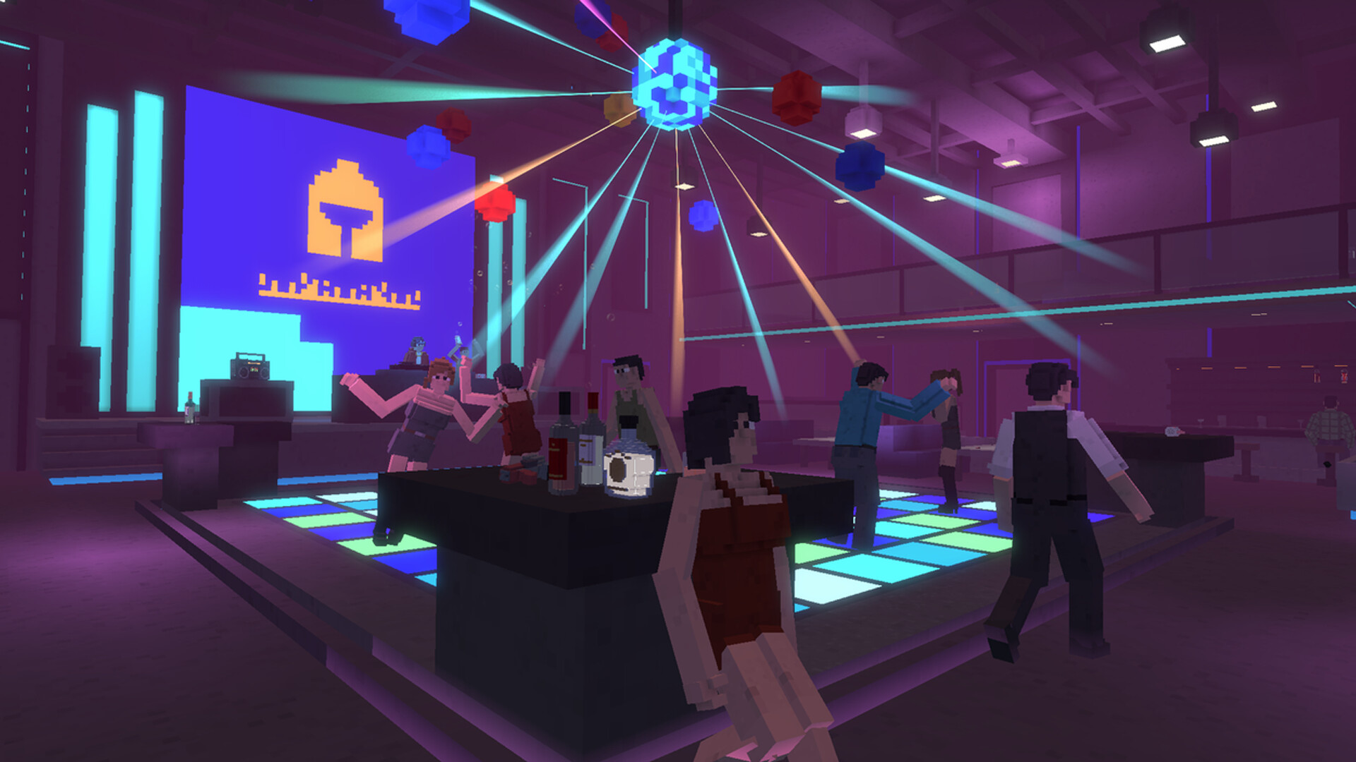 Voxel Playground screenshot of sandbox combat and voxel destruction