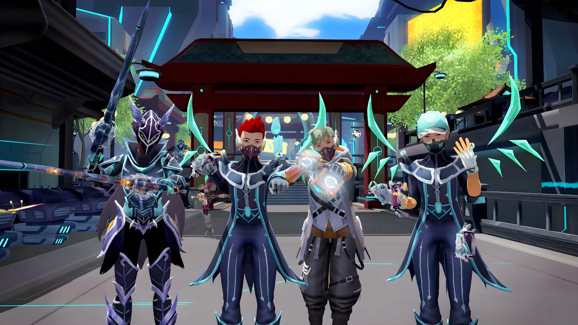 Zenith: Nexus VR MMO screenshot showing players exploring the fantasy world of Zenith